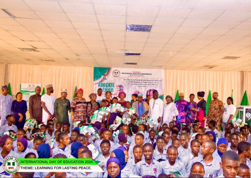 10,000 educational materials distribution to over 1000 students across 30 local government areas in Osun State